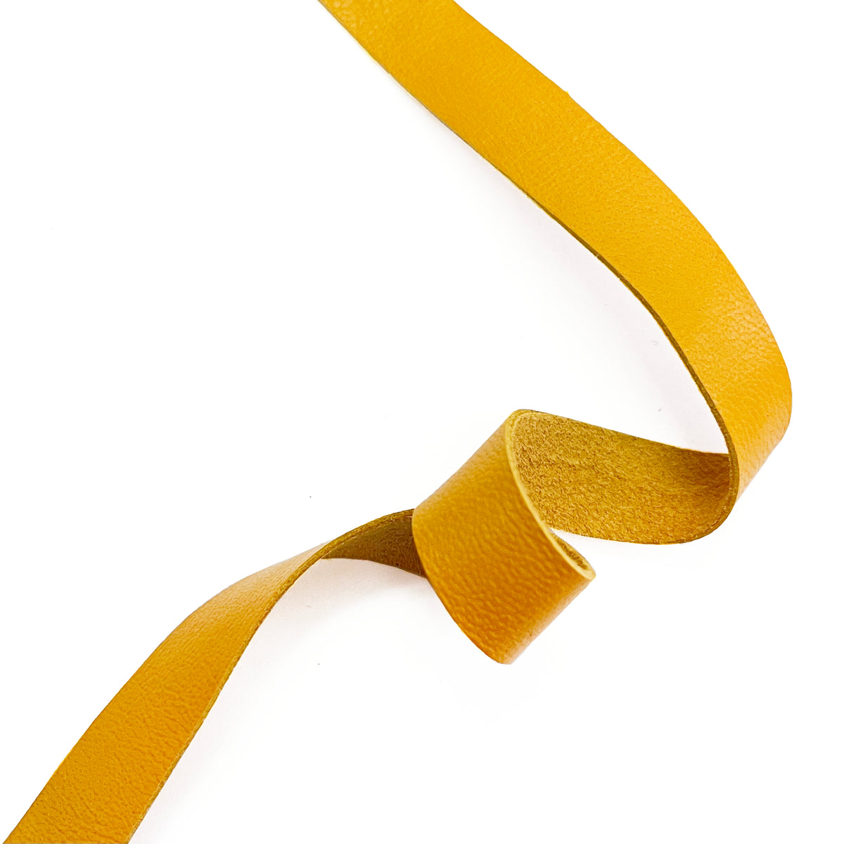 Raw Edge Leather Trim | Yellow | Ships in 2 weeks