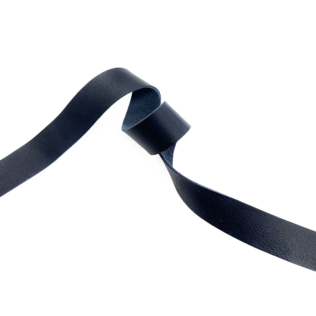 Raw Edge Leather Trim | Navy | Ships in 2 weeks