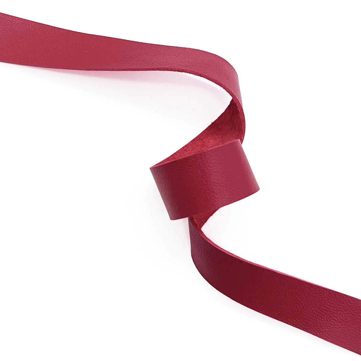Raw Edge Leather Trim | Red | Ships in 2 weeks