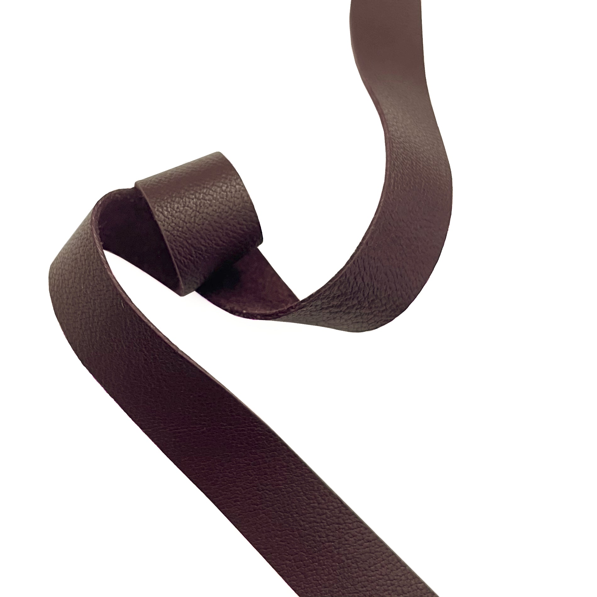 Raw Edge Leather Trim Bordeaux