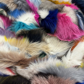 Genuine Fox Fur Plate | Multicolor | Ships in 2 weeks