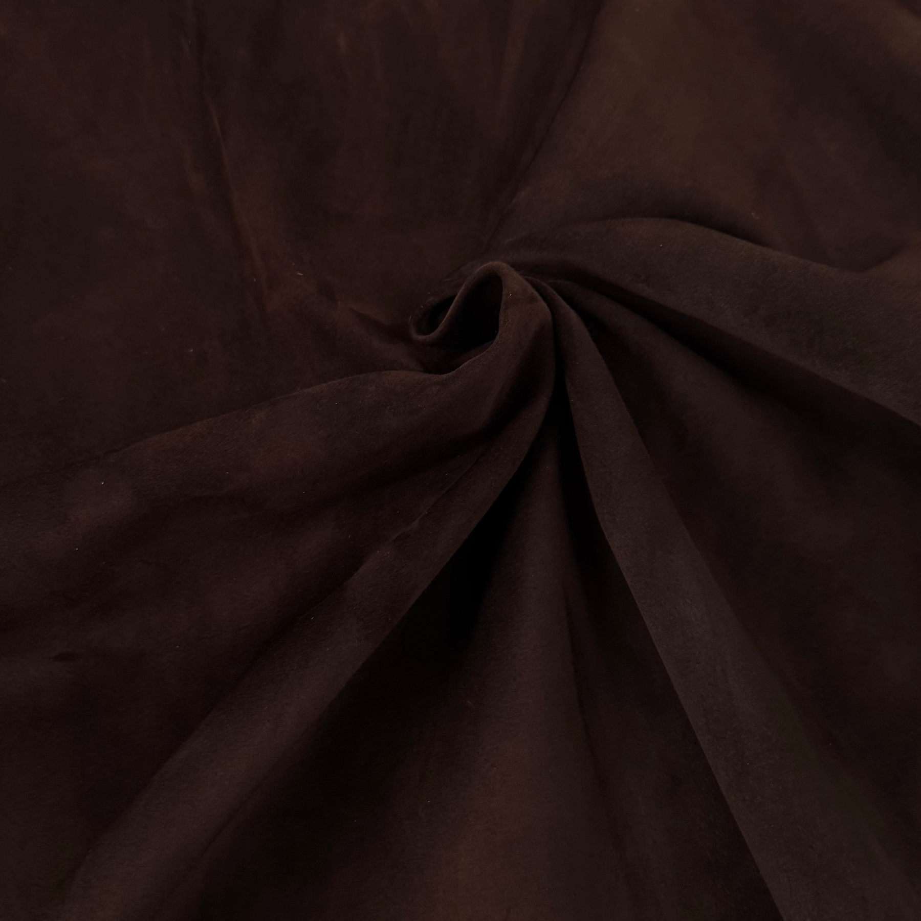 Luxe Baby Calf Suede Chocolate Brown