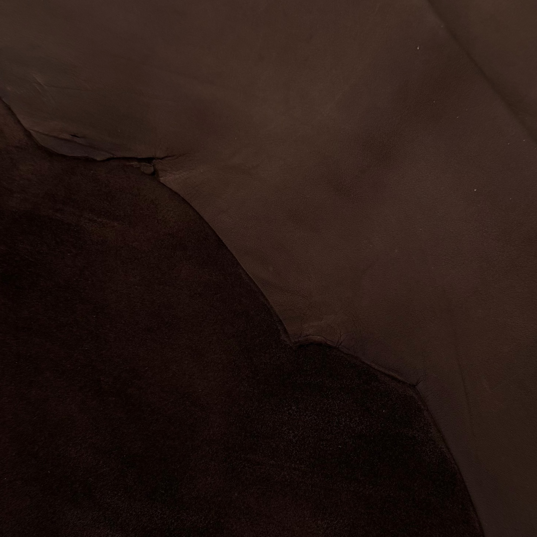 Luxe Baby Calf Suede Chocolate Brown