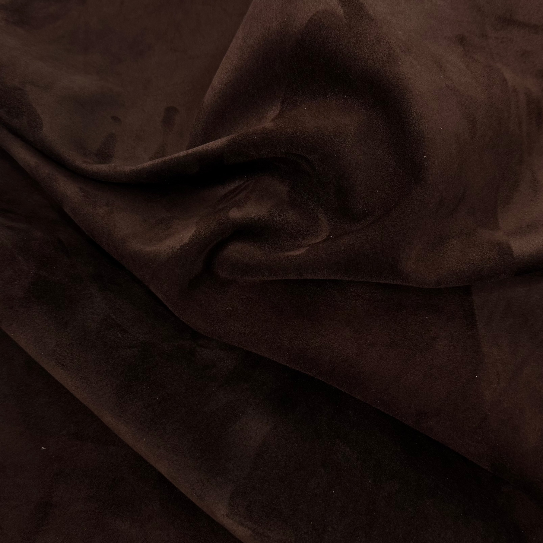 Luxe Baby Calf Suede Chocolate Brown