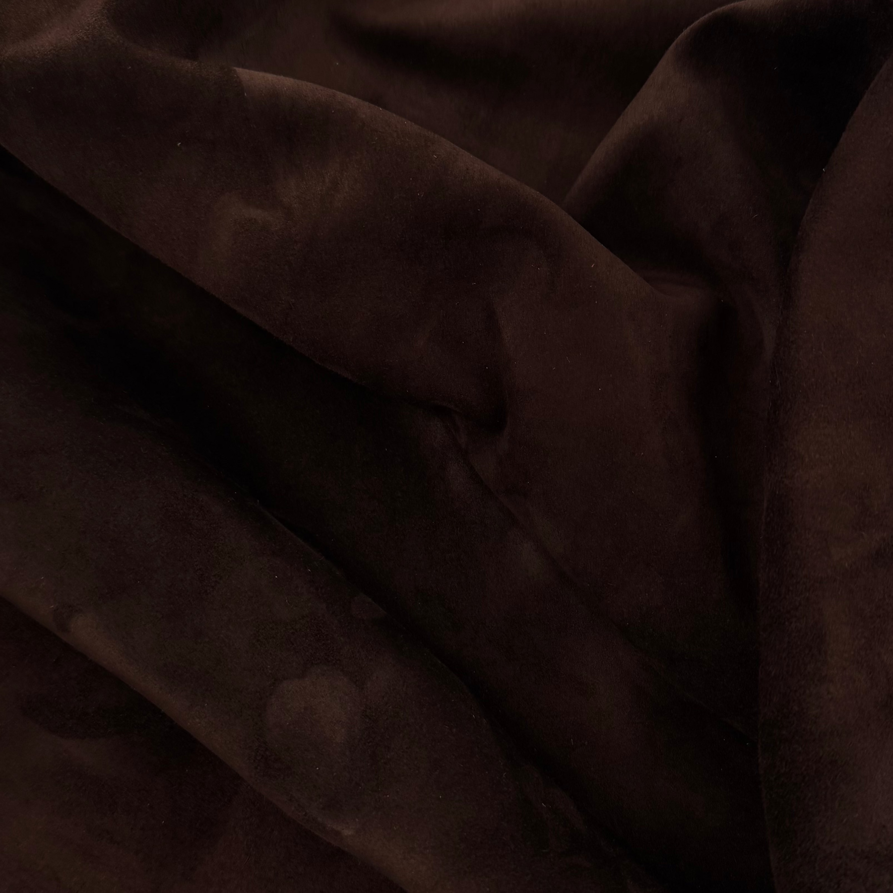 Luxe Baby Calf Suede Chocolate Brown