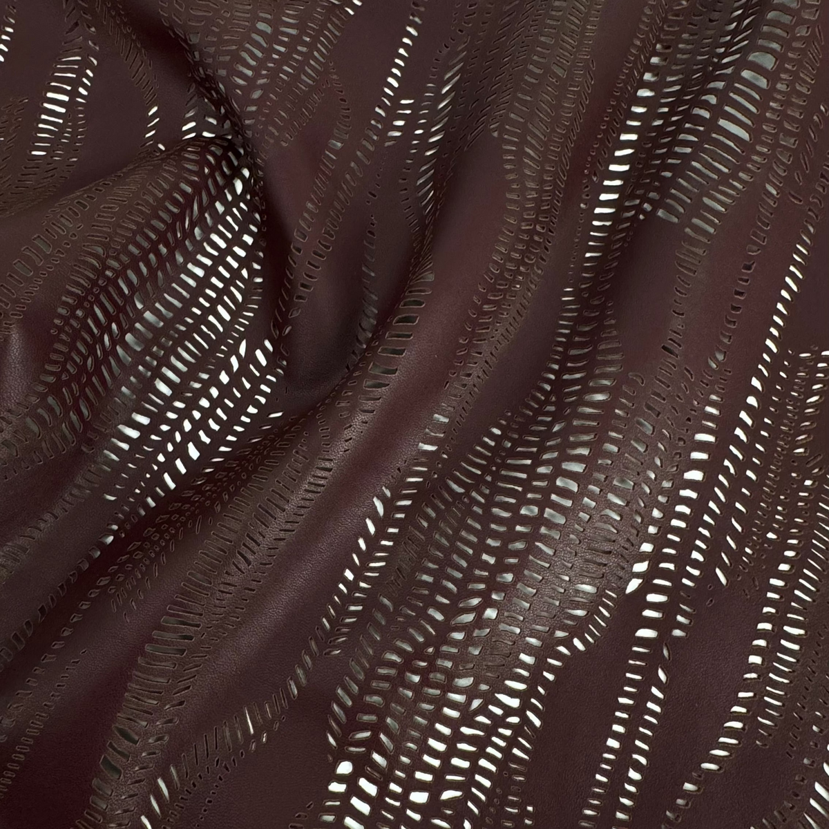 Burgundy Perforated Lamb Leather | SALE