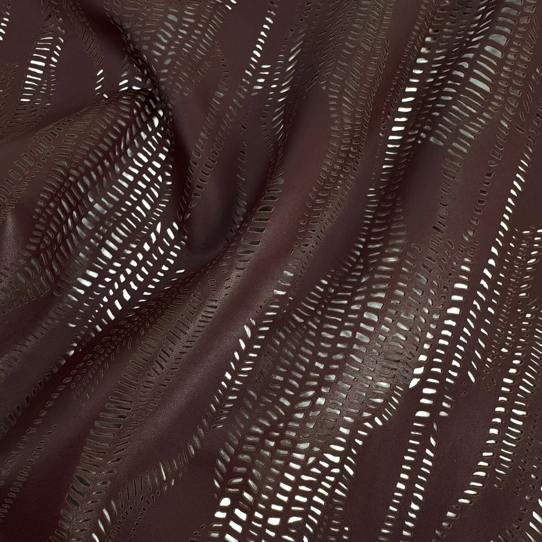 Burgundy Perforated Lamb Leather | SALE