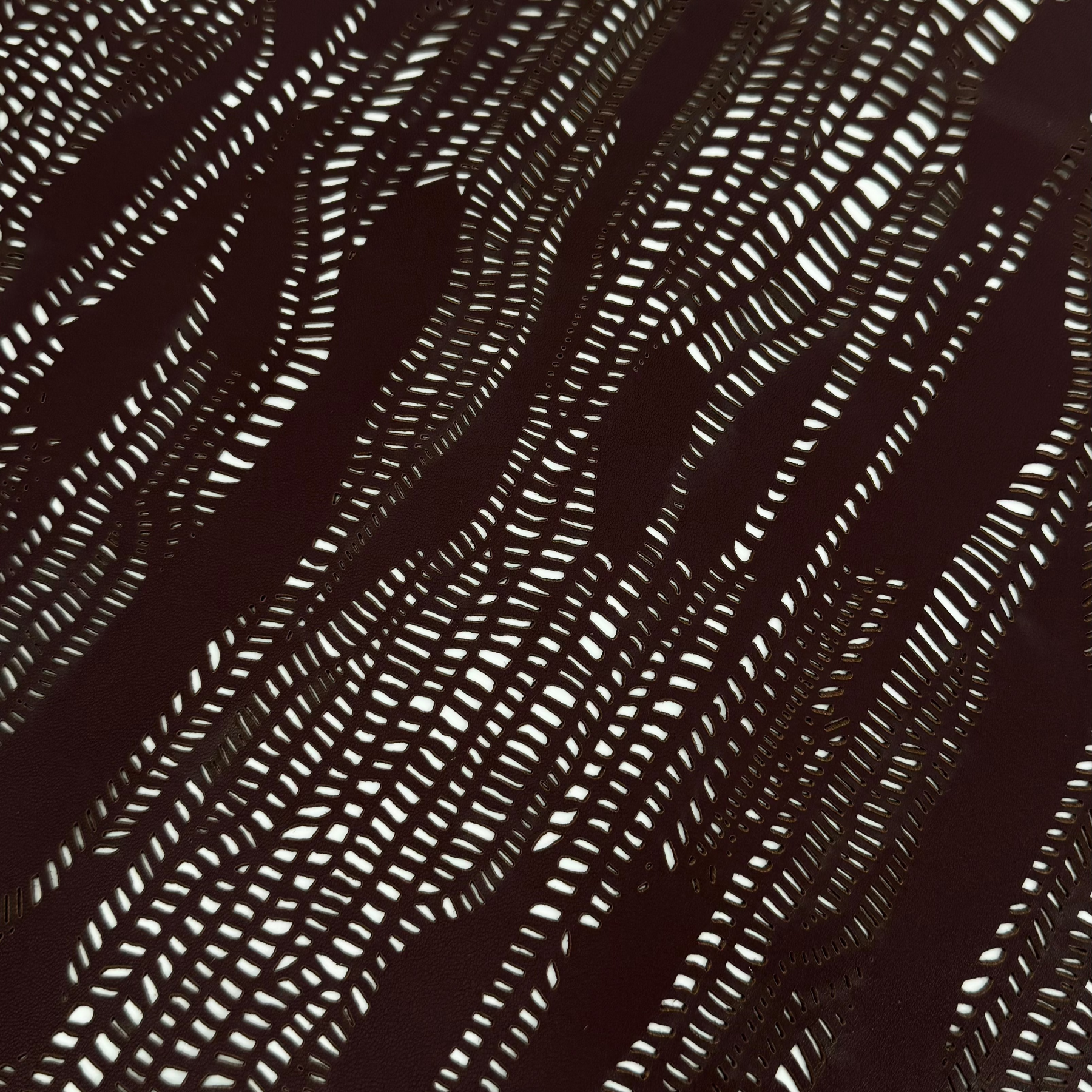 Burgundy Perforated Lamb Leather | SALE