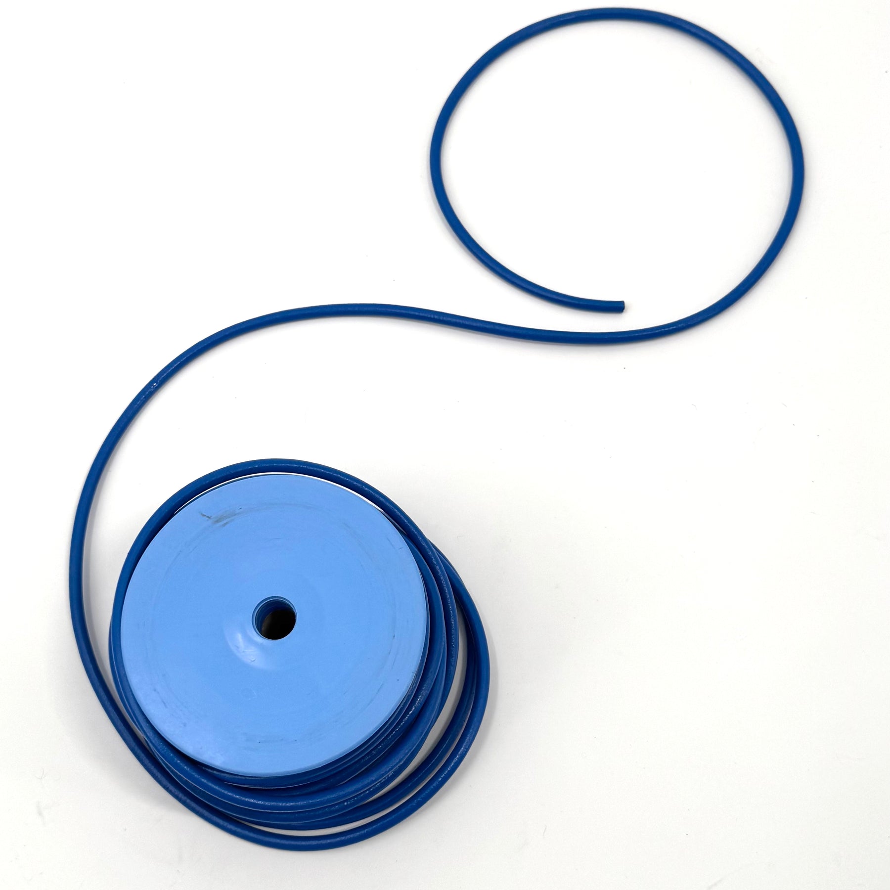 6mm Electric Blue Round Leather Cord | 25 meters