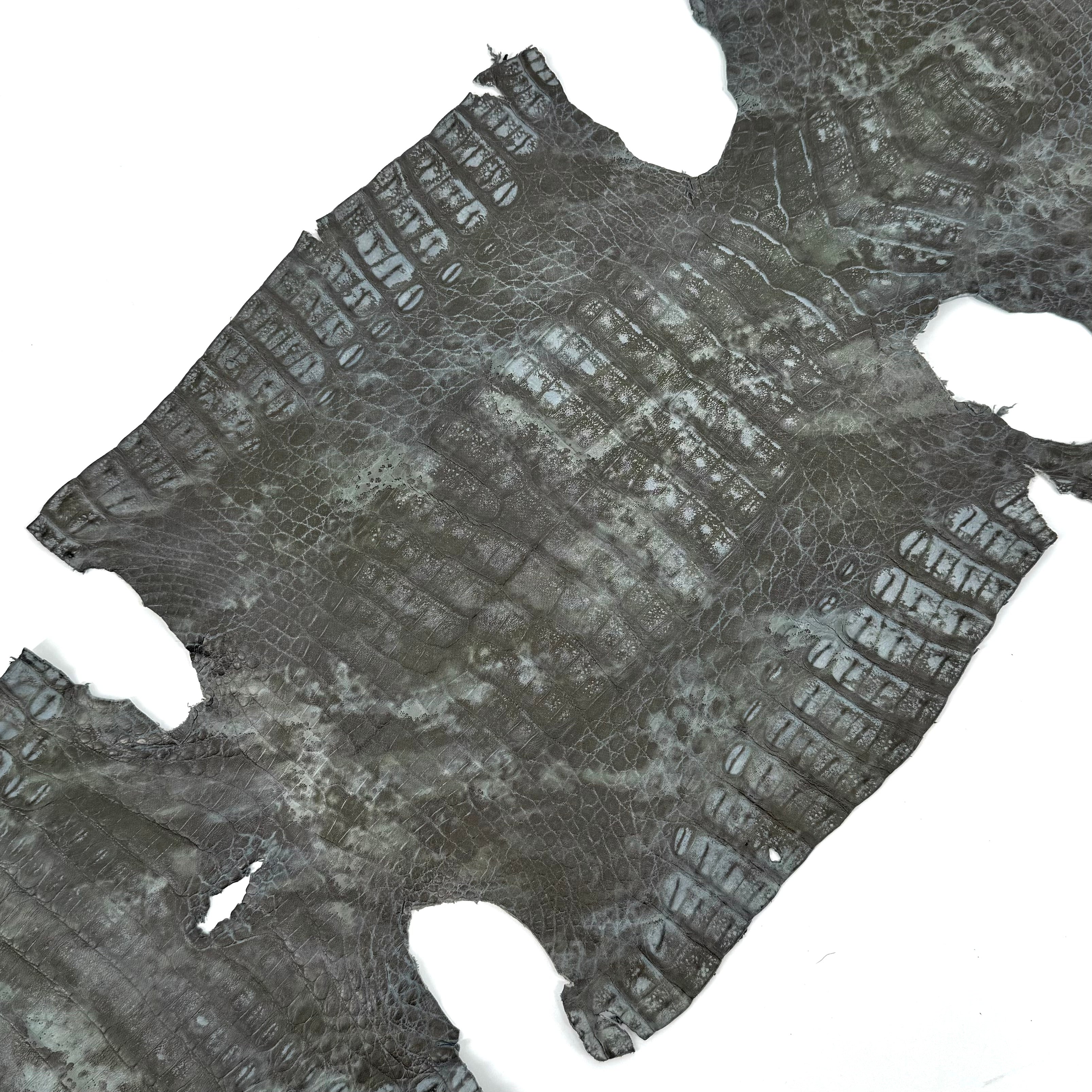 Green Fury Caiman Crocodile – Exotic Designer Skin | District Leathers