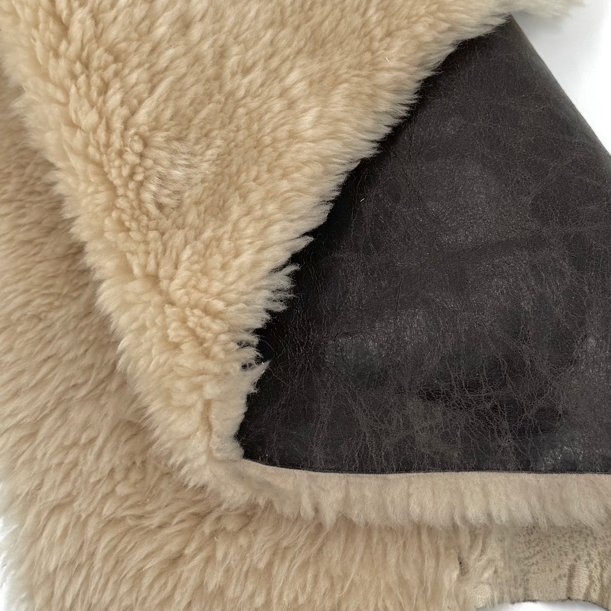 Yogi Double Sided Shearling with Distressed Leather