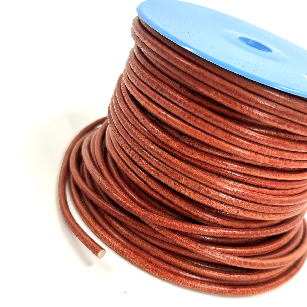 Rust Aniline Round Leather Cord