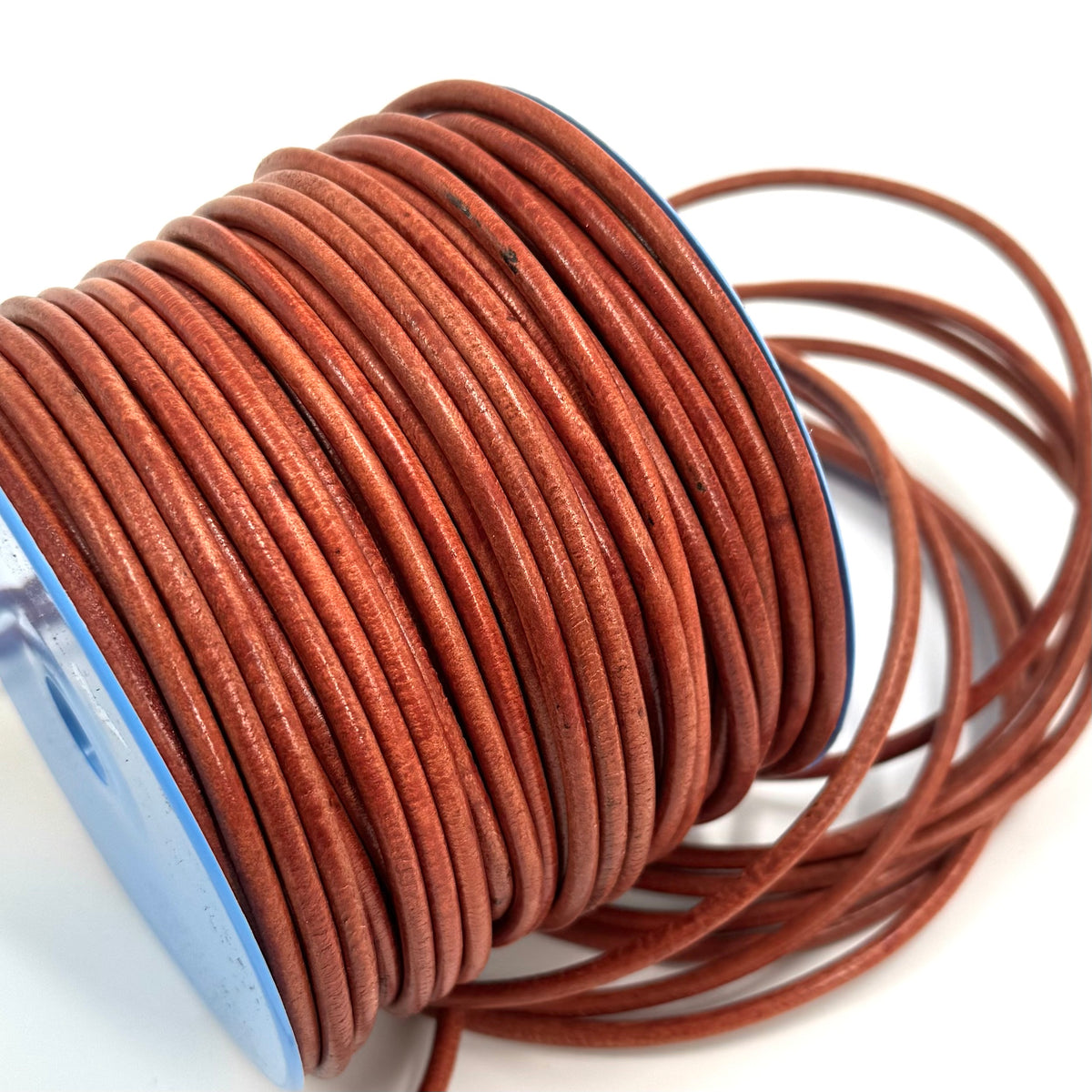 Rust Aniline Round Leather Cord