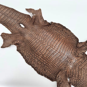 Hand Painted Nile Crocodile | Cuir | 24 cm