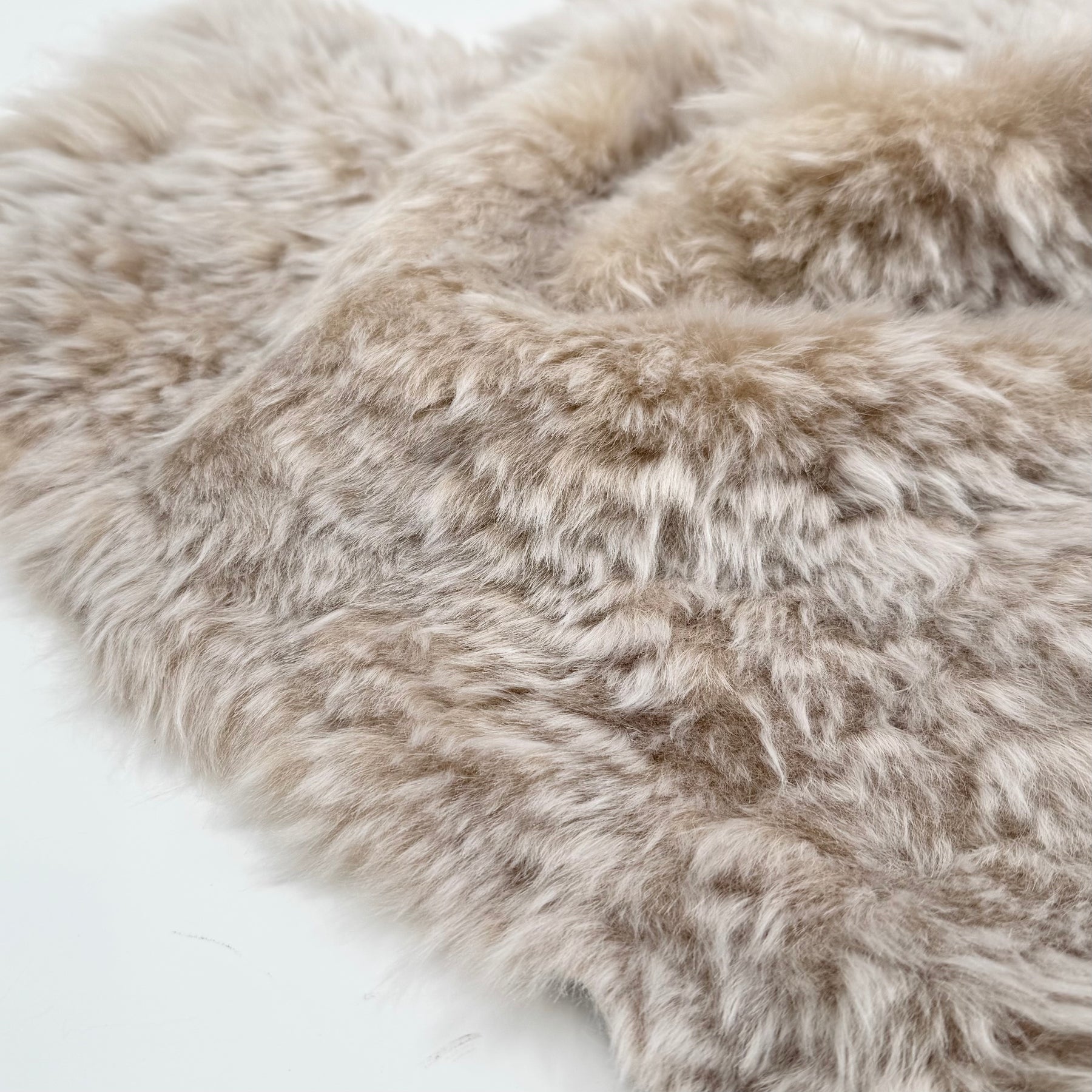 Two-Tone Icelandic Curly Shearling with Leather Backing