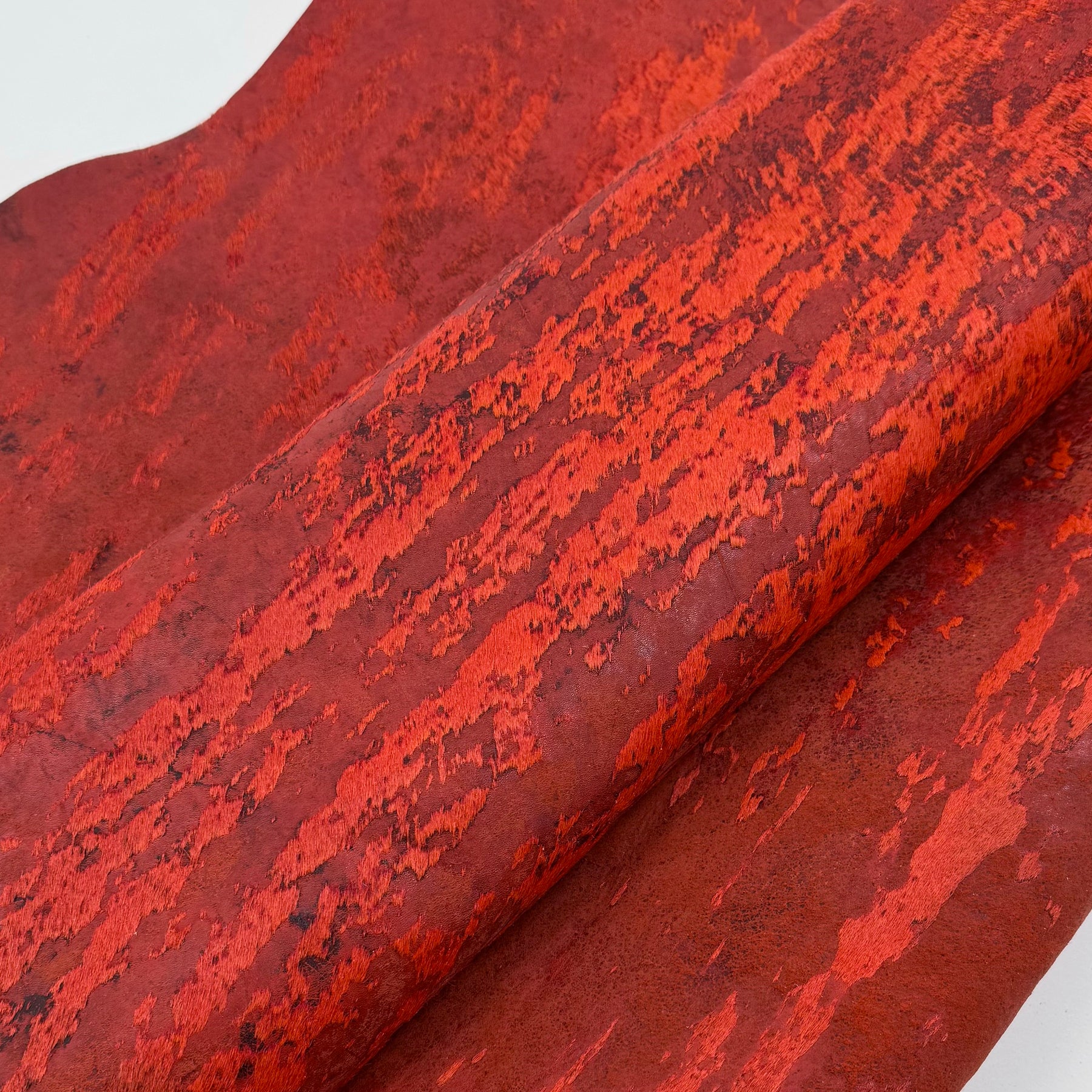 Only 3 Available | Fall Sunset Van Gogh Acid Distressed Hair-On Cow
