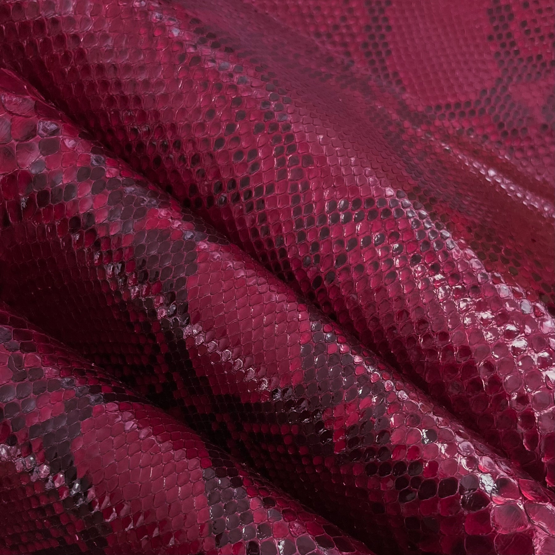 Python Burgundy Python Genuine Leather