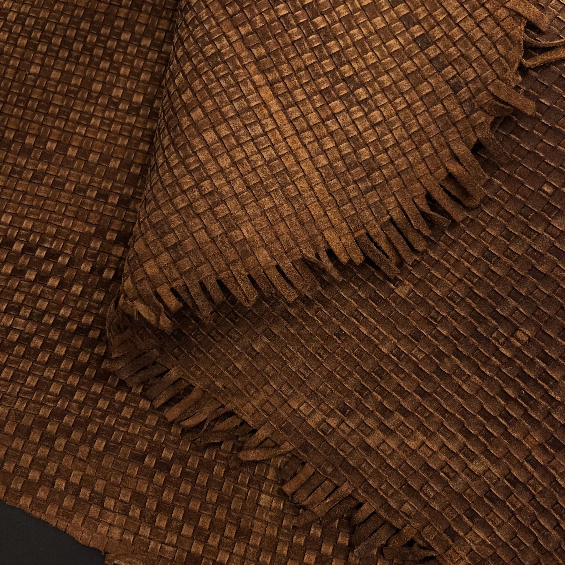 Woven Suede Panel | Cognac Snuff