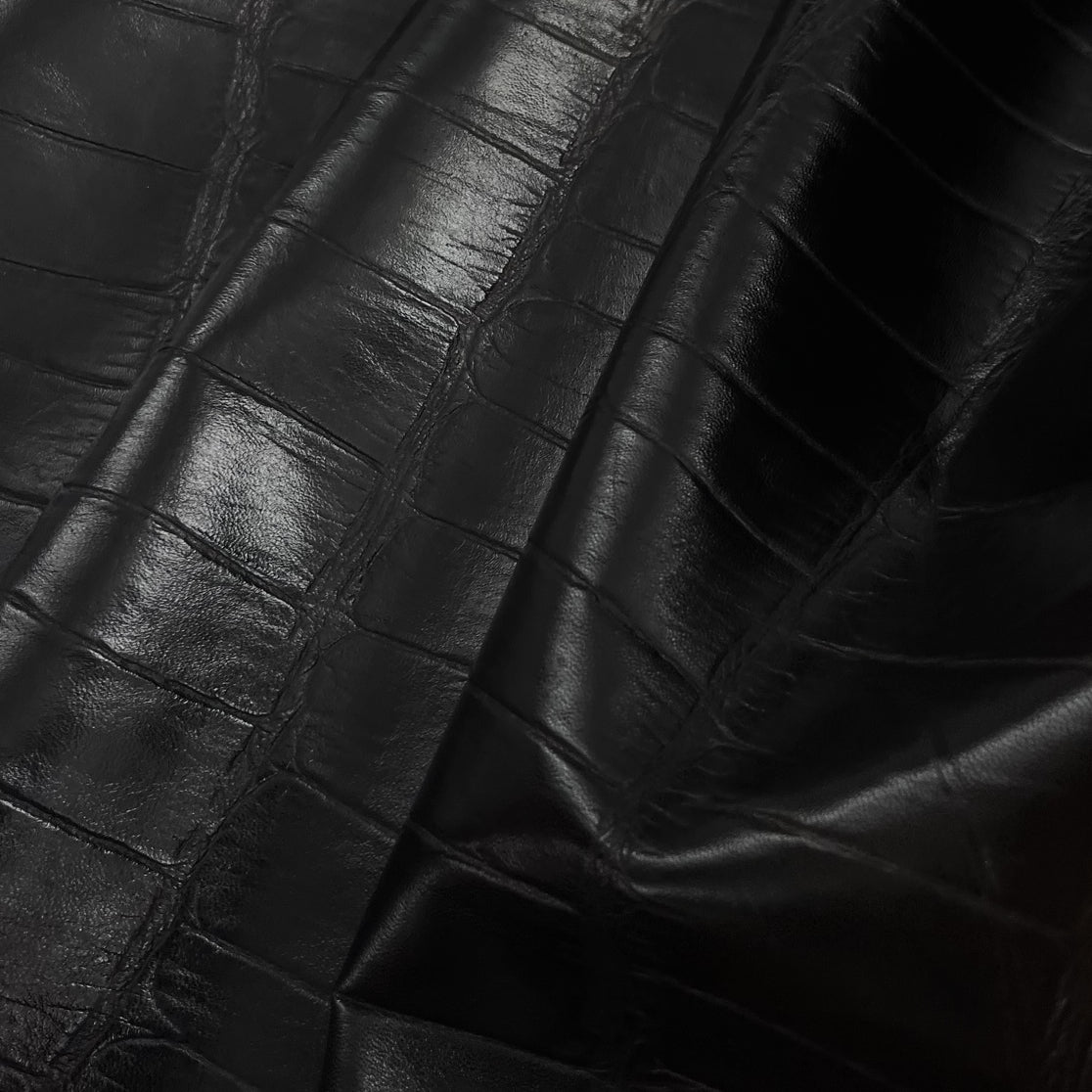 Large Scale Croc Embossed Lamb Skin