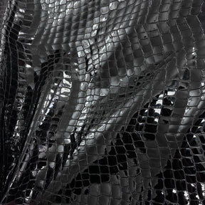 Croc Embossed Patent Cow Hide