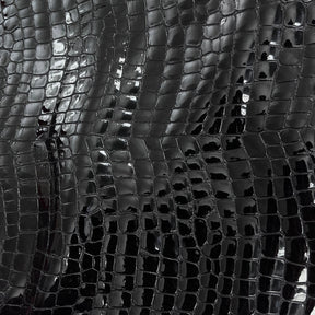 Croc Embossed Patent Cow Hide