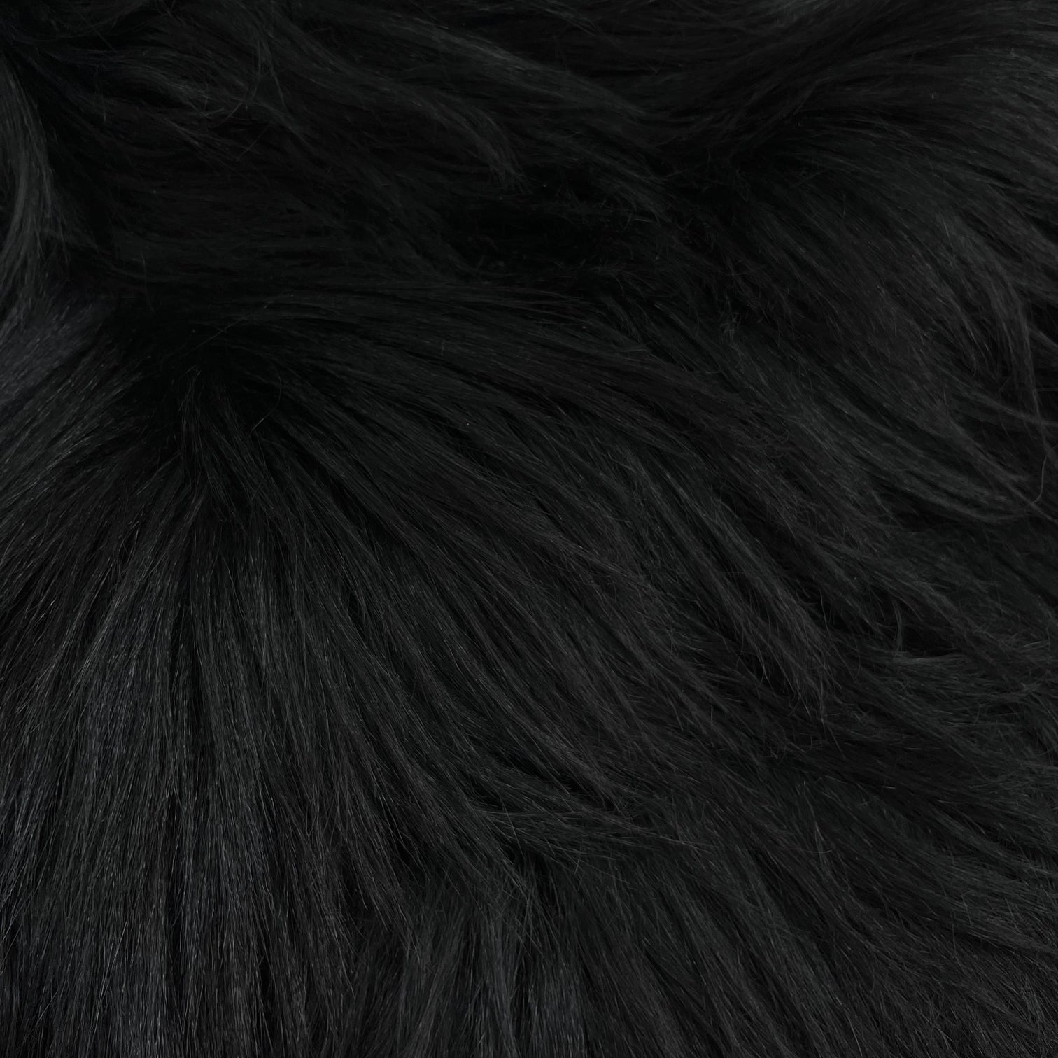 Long Straight Hair Genuine Goat Fur Plate