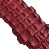 Crocodile Back Strap Leather (40-42" x 3") | Red