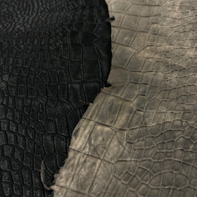 Laser Cut Crocodile Pattern Hair-On Cavalino