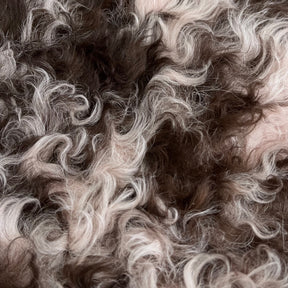 Curly Merino Shearling | Light Pink & Brown