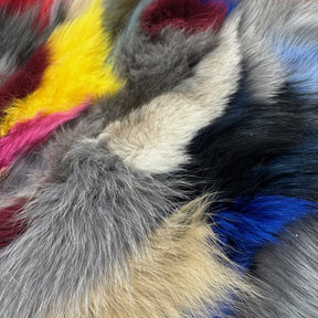 Genuine Fox Fur Plate | Multicolor | Ships in 2 weeks