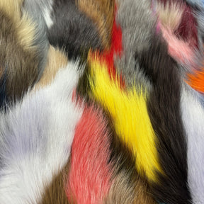 Genuine Fox Fur Plate | Multicolor | Ships in 2 weeks