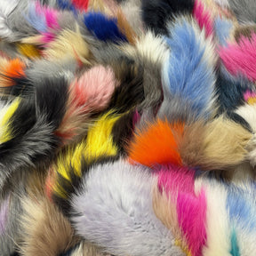 Genuine Fox Fur Plate | Multicolor | Ships in 2 weeks