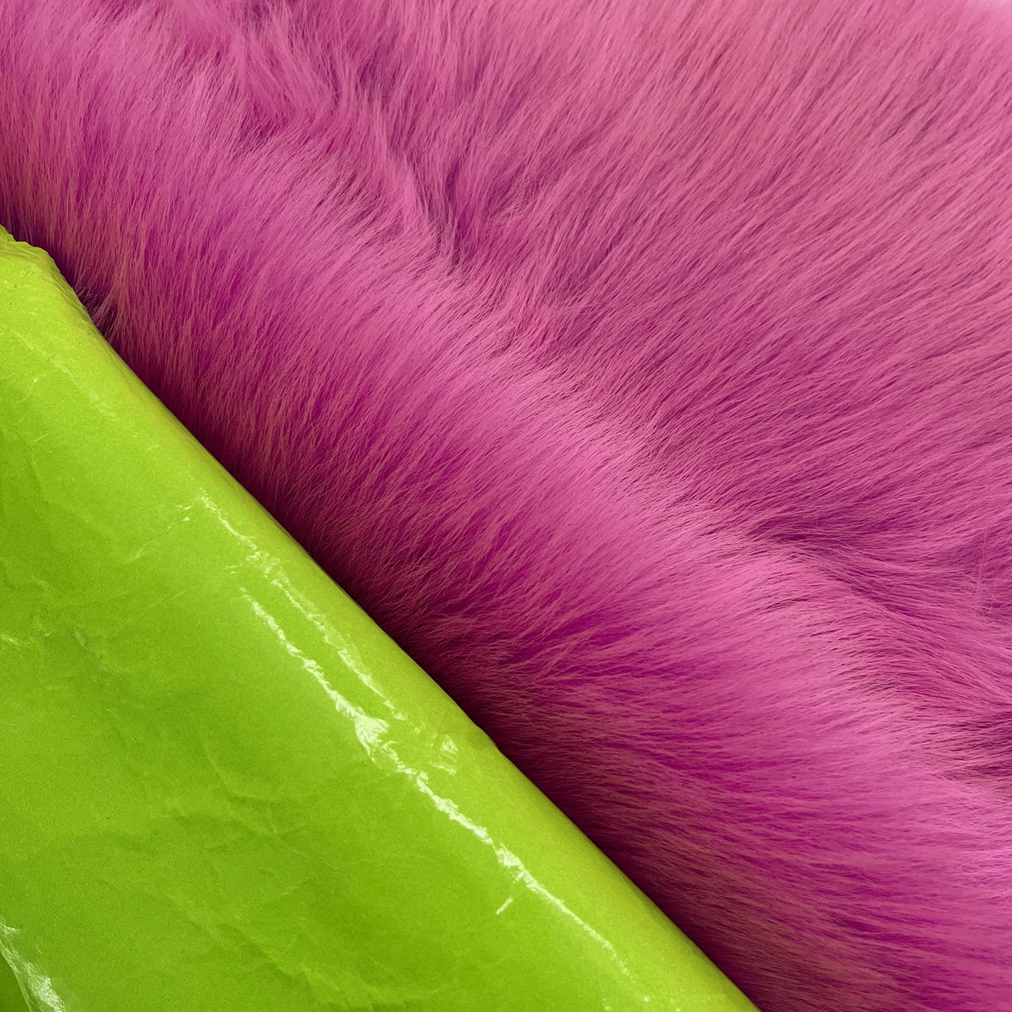 Pink Toscana Shearling with Neon Backing