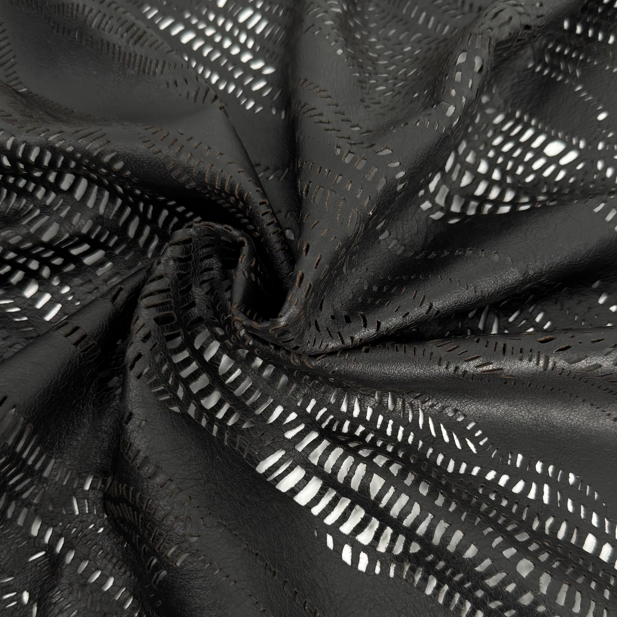 Black Perforated Lamb Leather | SALE