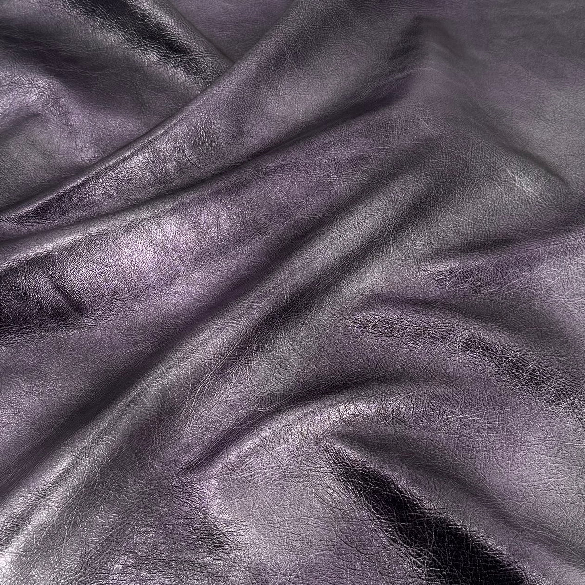 Purple Metallic Lamb Skin | Genuine Leather