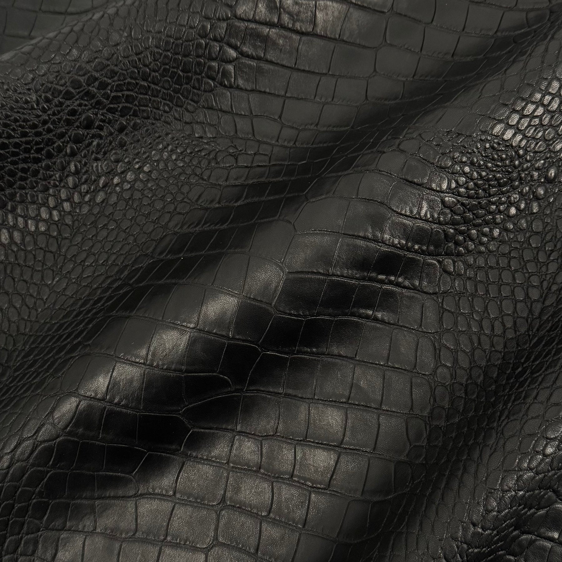 Crocodile Embossed  Lamb Leather
