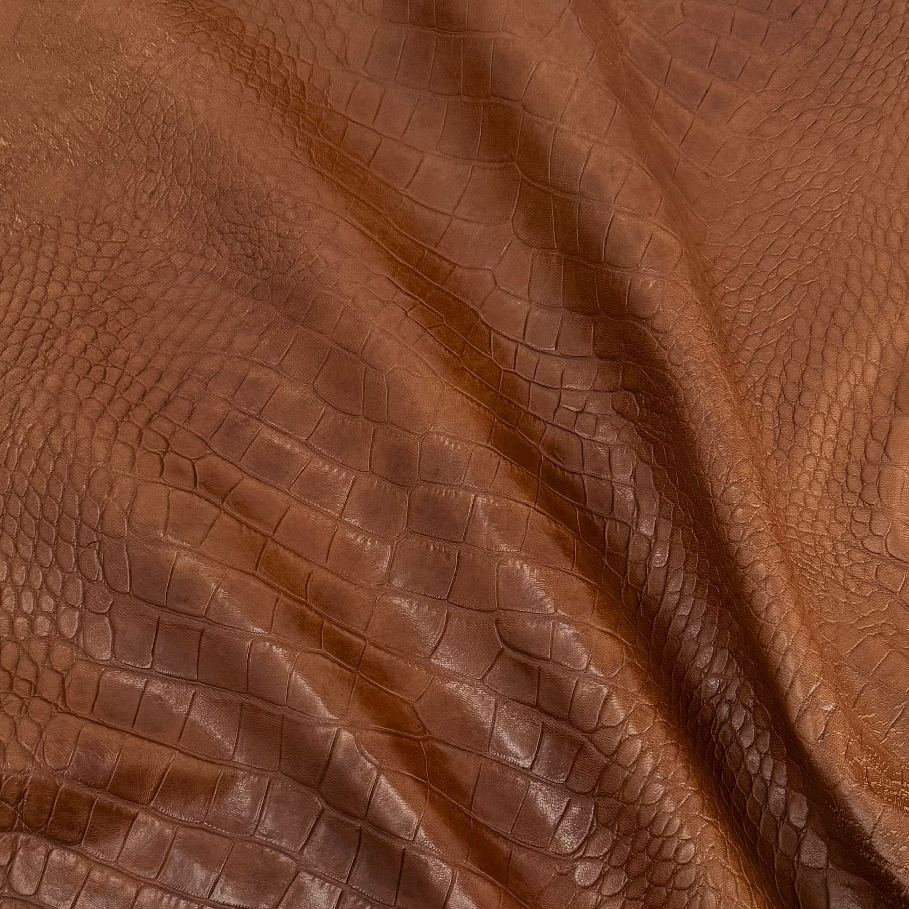 Crocodile Embossed  Lamb Leather