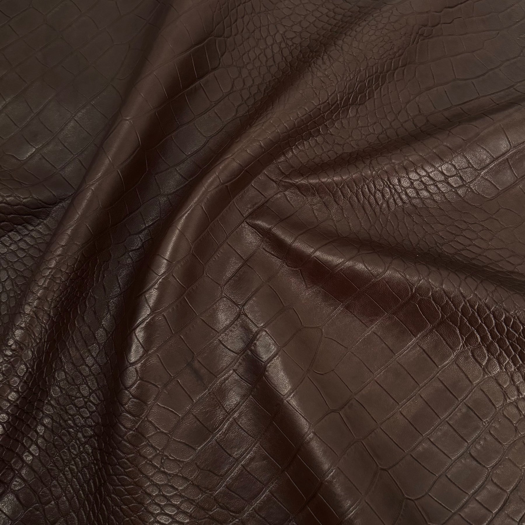 Crocodile Embossed  Lamb Leather