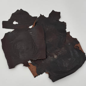 Glazed Dark Brown Lizard Skin Grade 2 | Bundle of 3 - B#1 | SALE