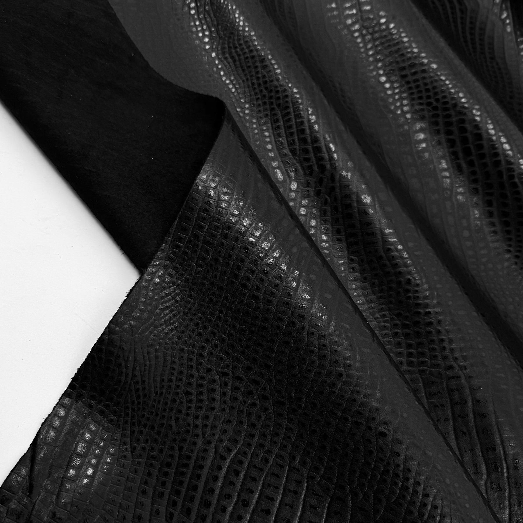 Mini Crocodile Embossed Lamb Leather