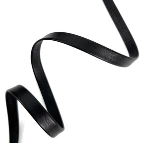1/2 Inch Double Fold Black Nappa Lamb Trim