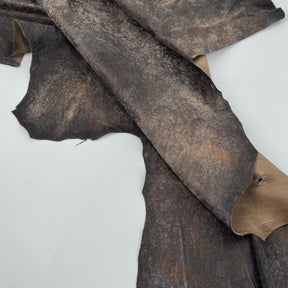 Weathered Distressed Lamb with Bronze Metallic Accents