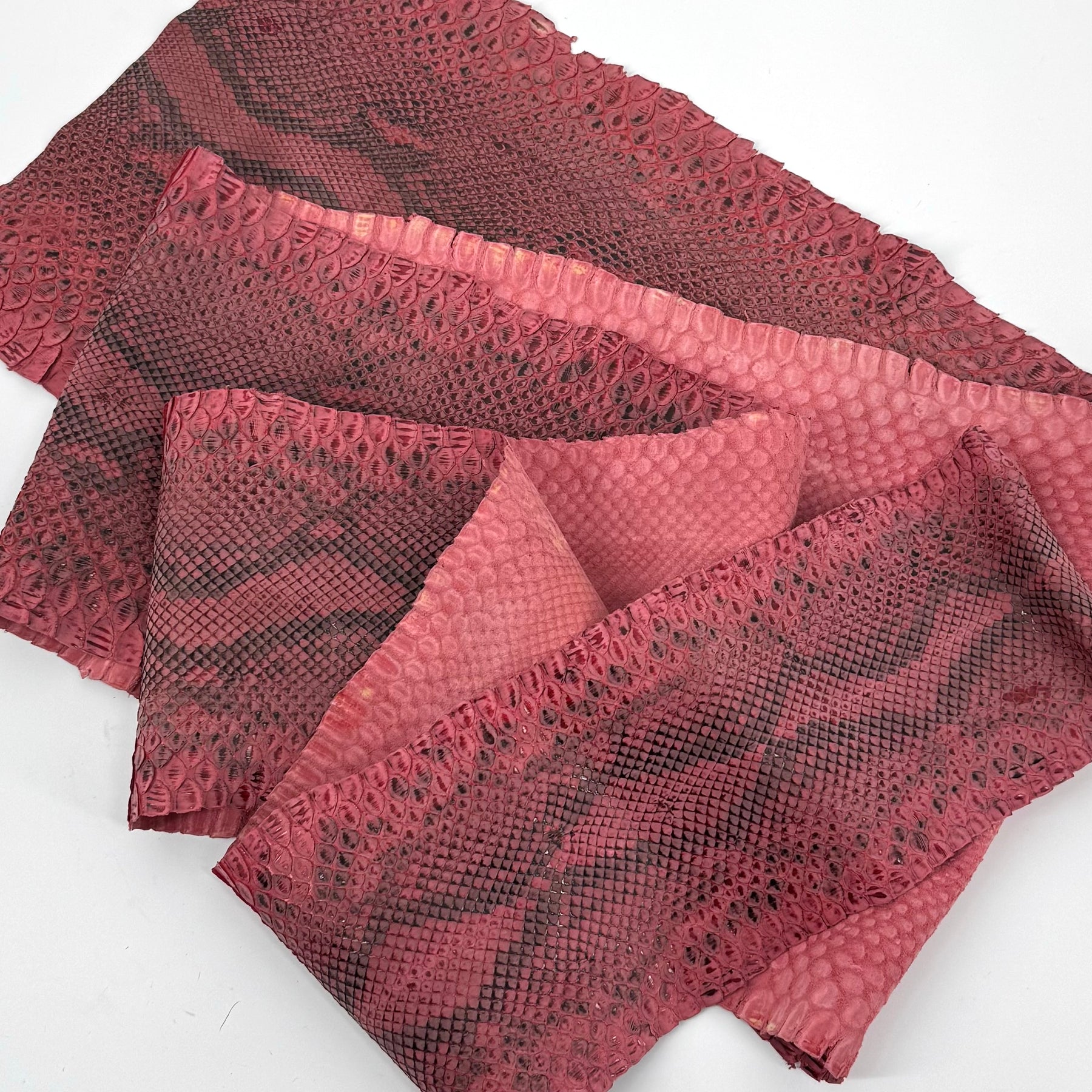 Distressed Black & Red Python Cut - 1 Available (3S) | Sale