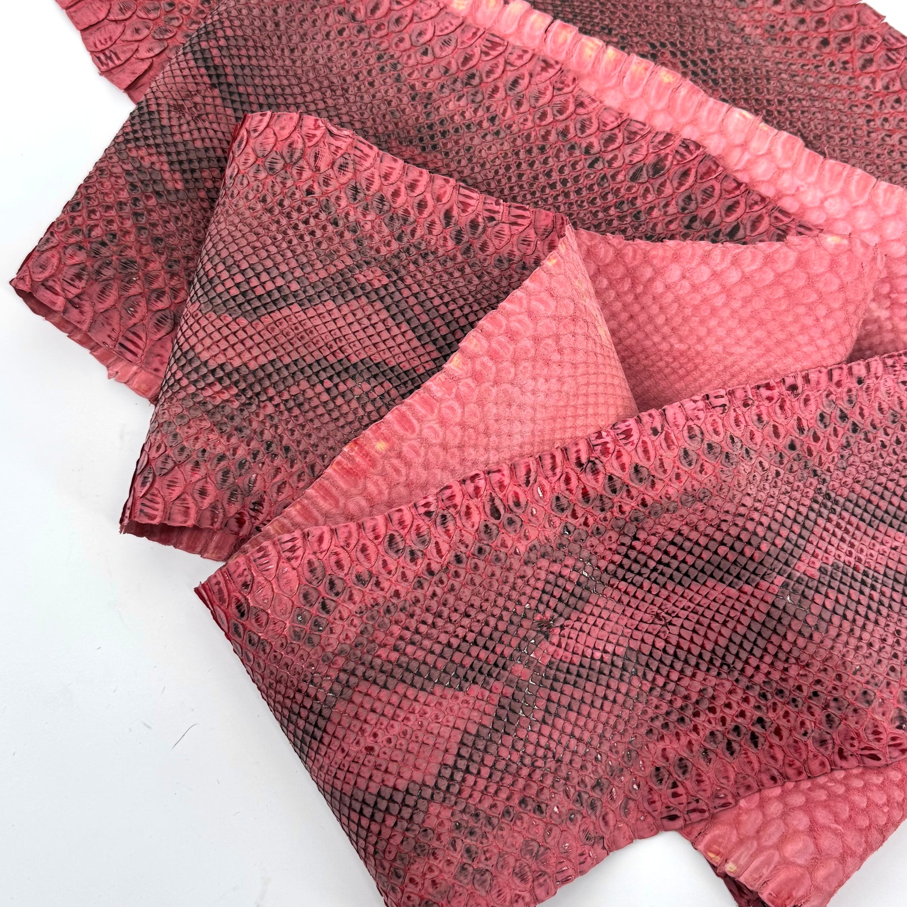 Distressed Black & Red Python Cut - 1 Available (3S) | Sale