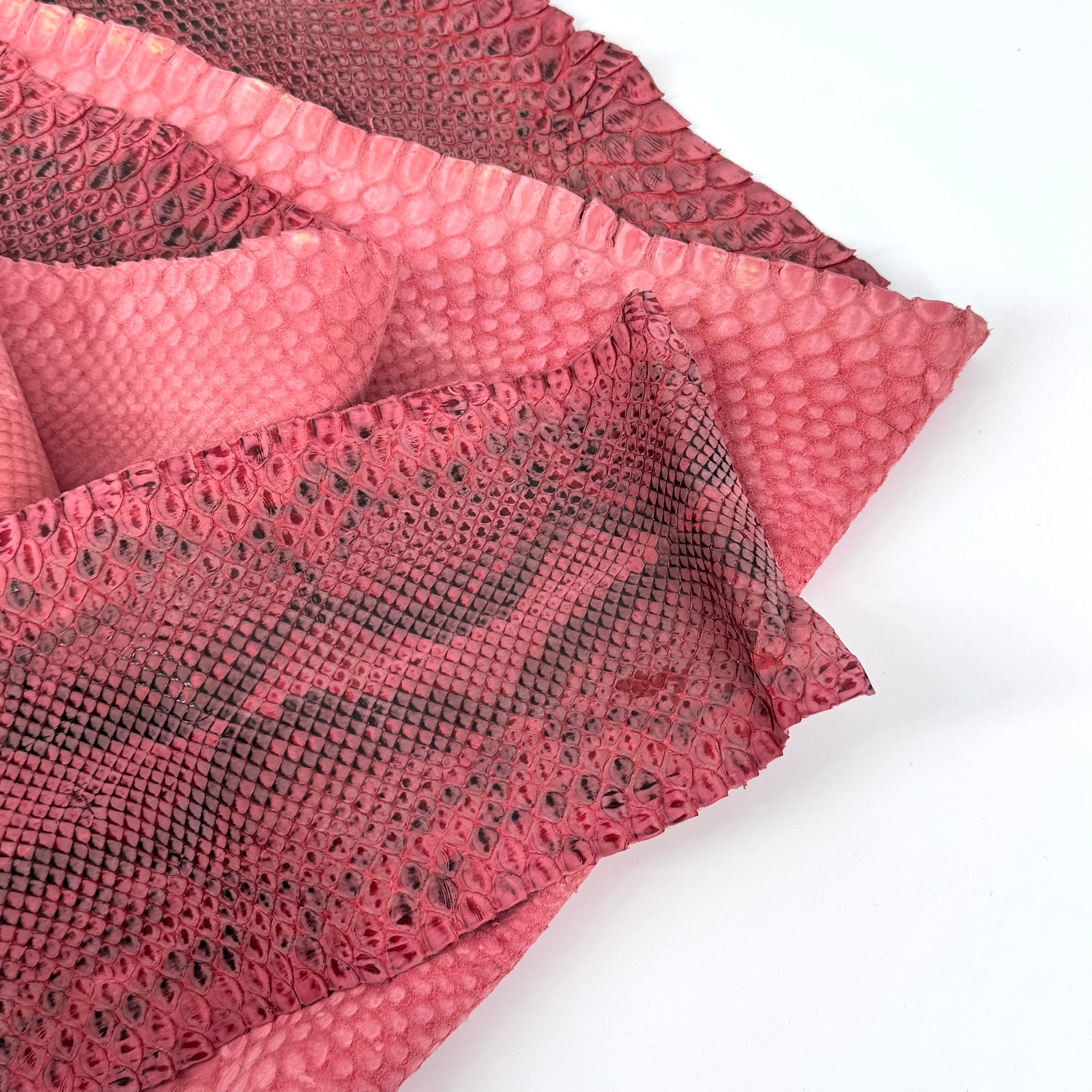 Distressed Black & Red Python Cut - 1 Available (3S) | Sale