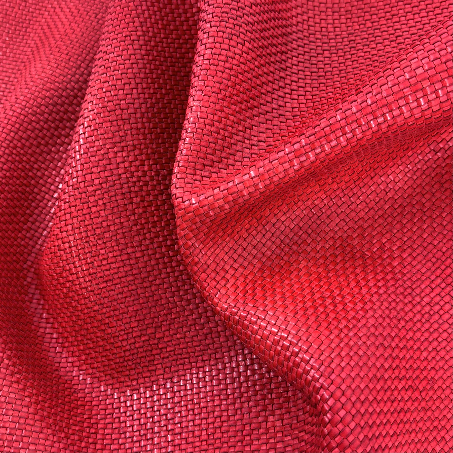 Red Basket Weave Woven Panel (20" by 23") only 4 Available | SALE