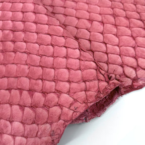 Pink Pirarucu Fish Leather