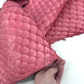Pink Pirarucu Fish Leather