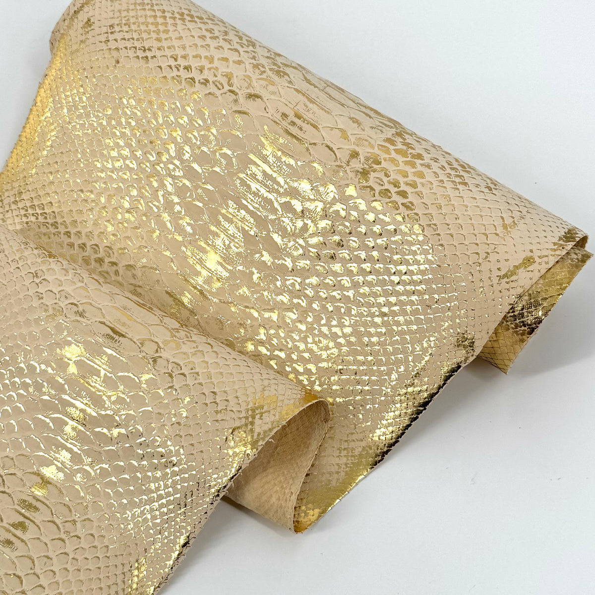 Deadstock Metallic Foil Beige Toast Python (Short Tail) Only 12 skins available | SALE