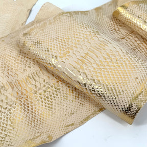 Deadstock Metallic Foil Beige Toast Python (Short Tail) Only 12 skins available | SALE